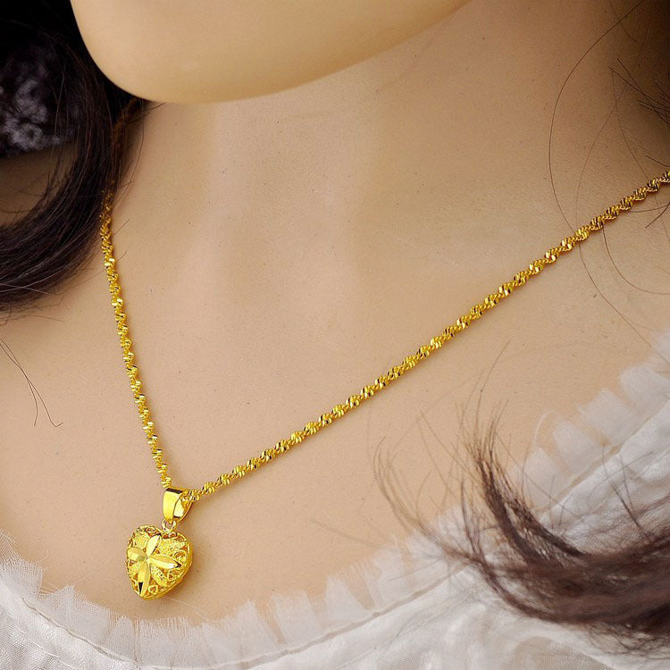 Golden Aura Heart Necklace