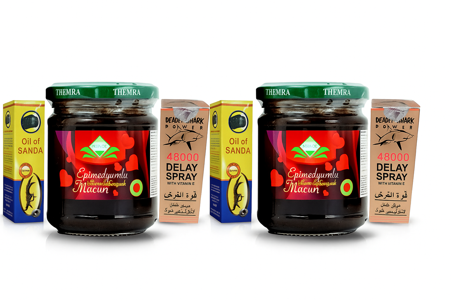 (Big Offer Of The Day ) - 1 Pc TURKISH MACUN + 1 Pc  FREE OIL OF SANDA + 1 Pc 48000 DELAY SPRAY